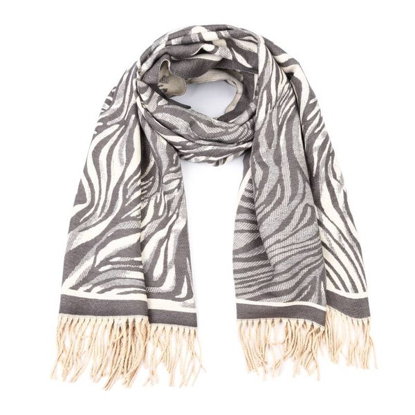 Sjaal comfy zebra - grijs