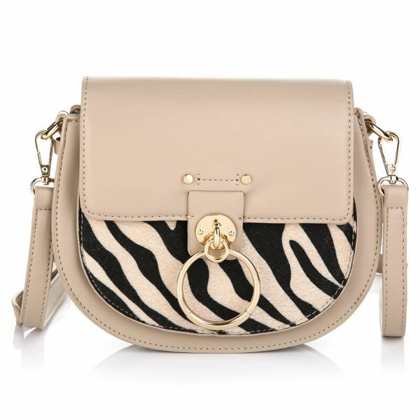 Khaki zebra tas