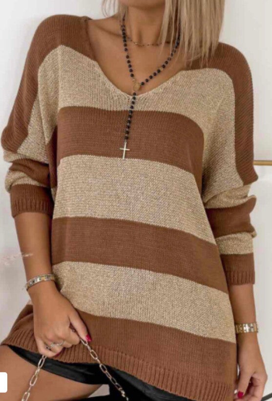 Trui Stripes - bruin