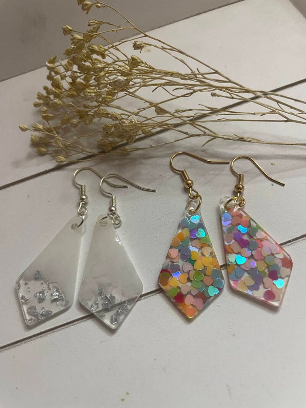 Boucles d'oreilles losange