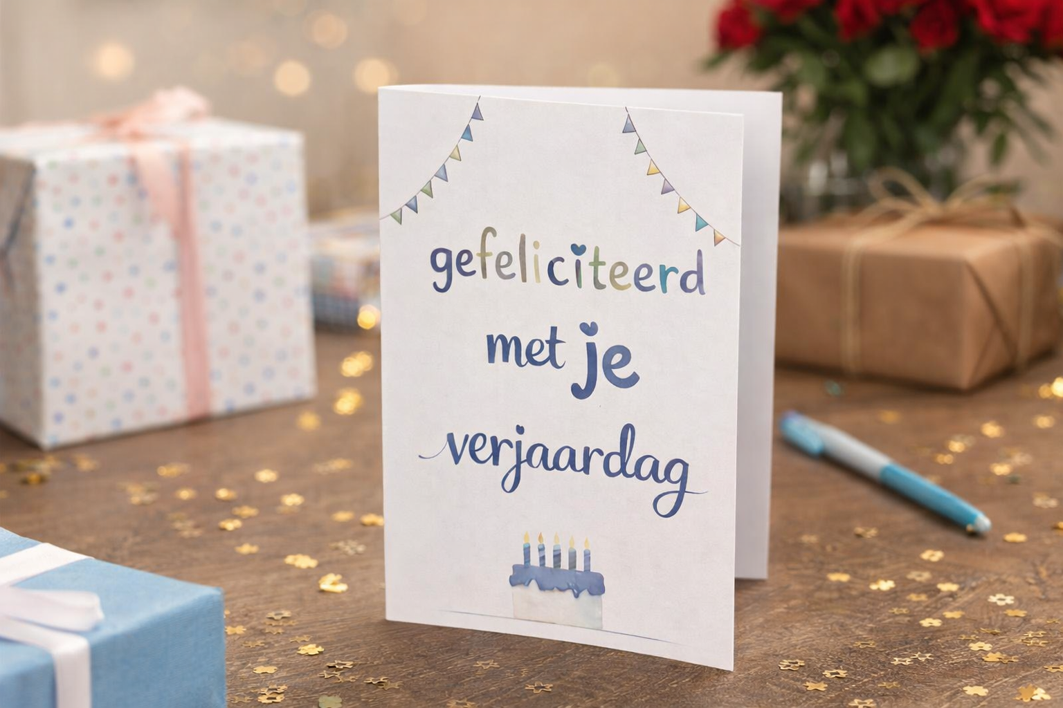 Gefeliciteerd Blauw