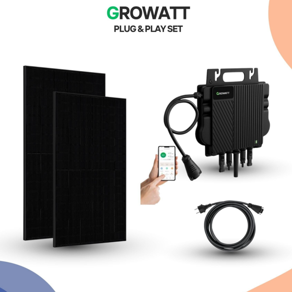Growatt 800W met 2 panelen