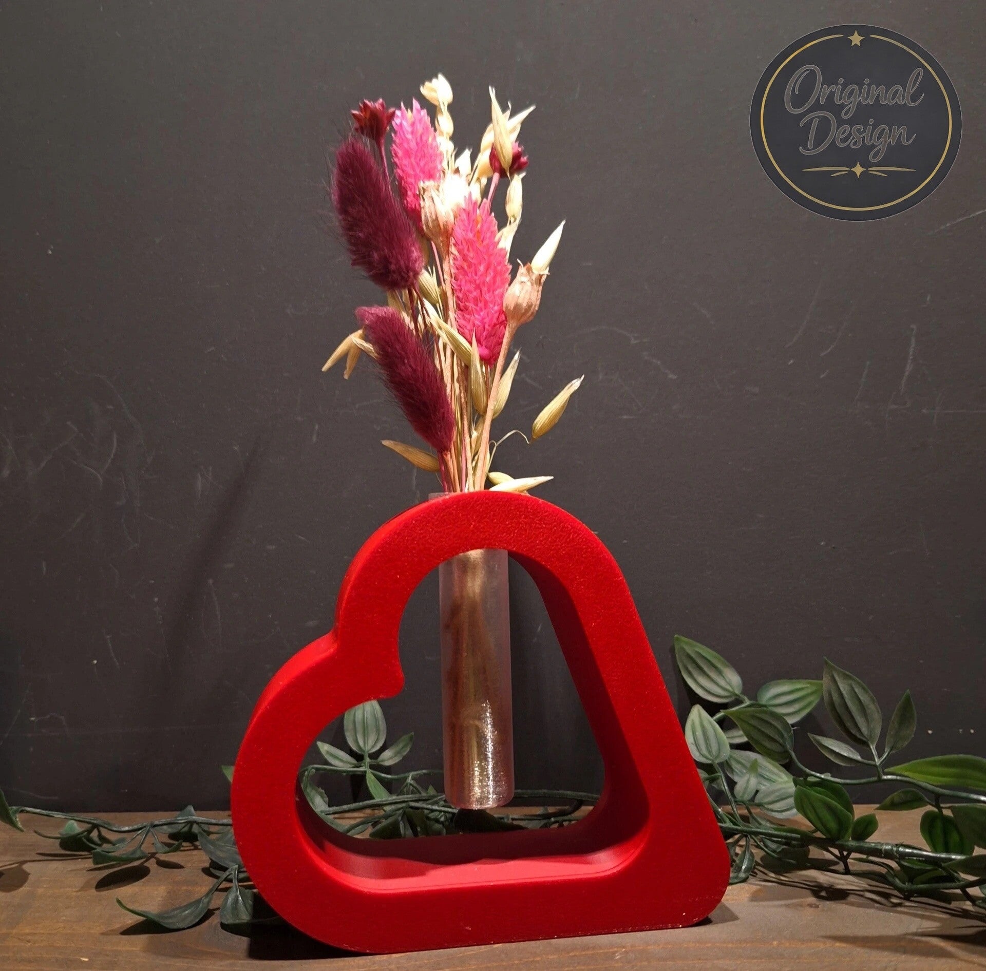 Decoratief hart met droogbloemen