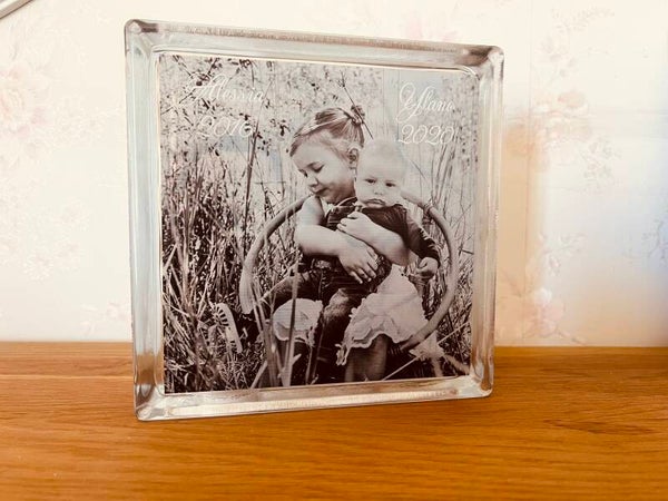 Gepersonaliseerde glasblok