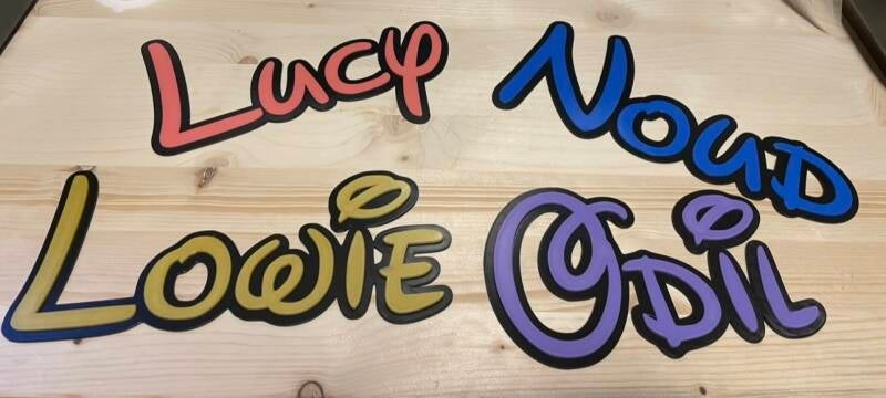 naamplaatjes voor de slaapkamerdeur