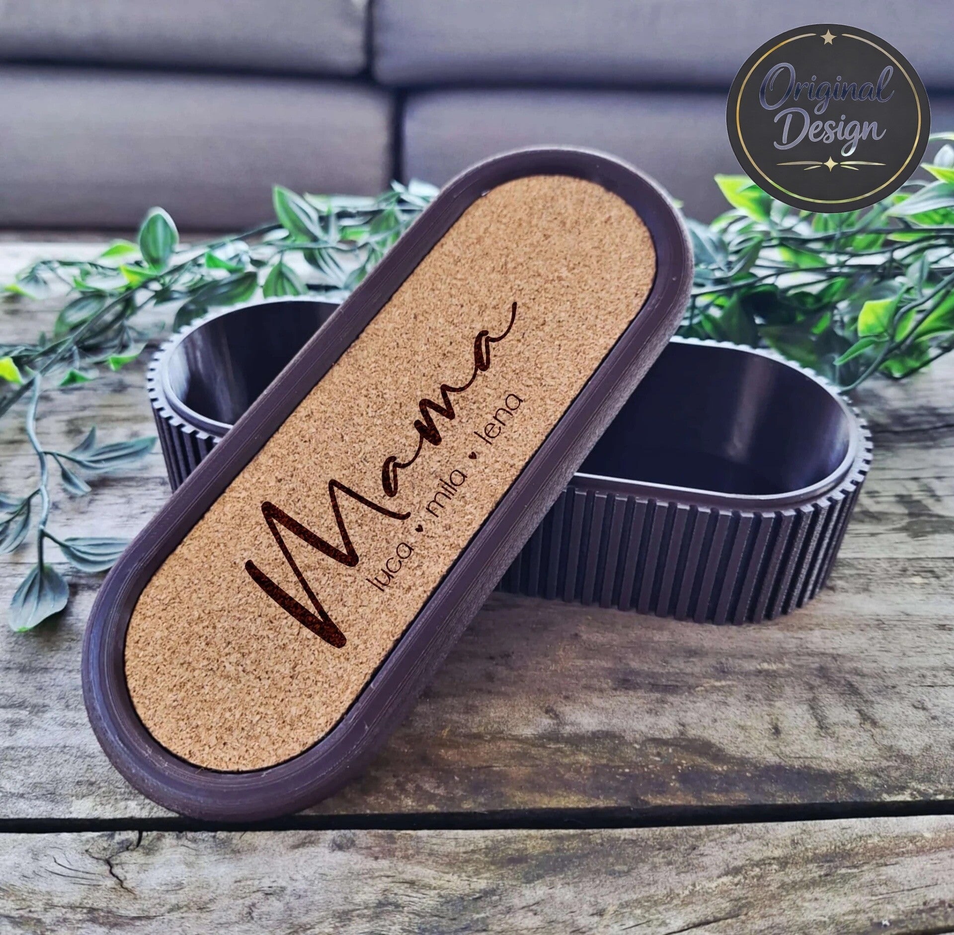 Persoonlijke Opbergbox met Gegraveerde Kurk