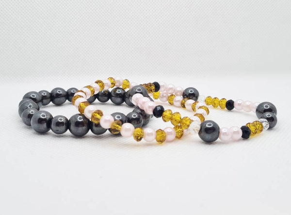 Set 3 Braccialetti Stile Bohemian Decorati con Perline