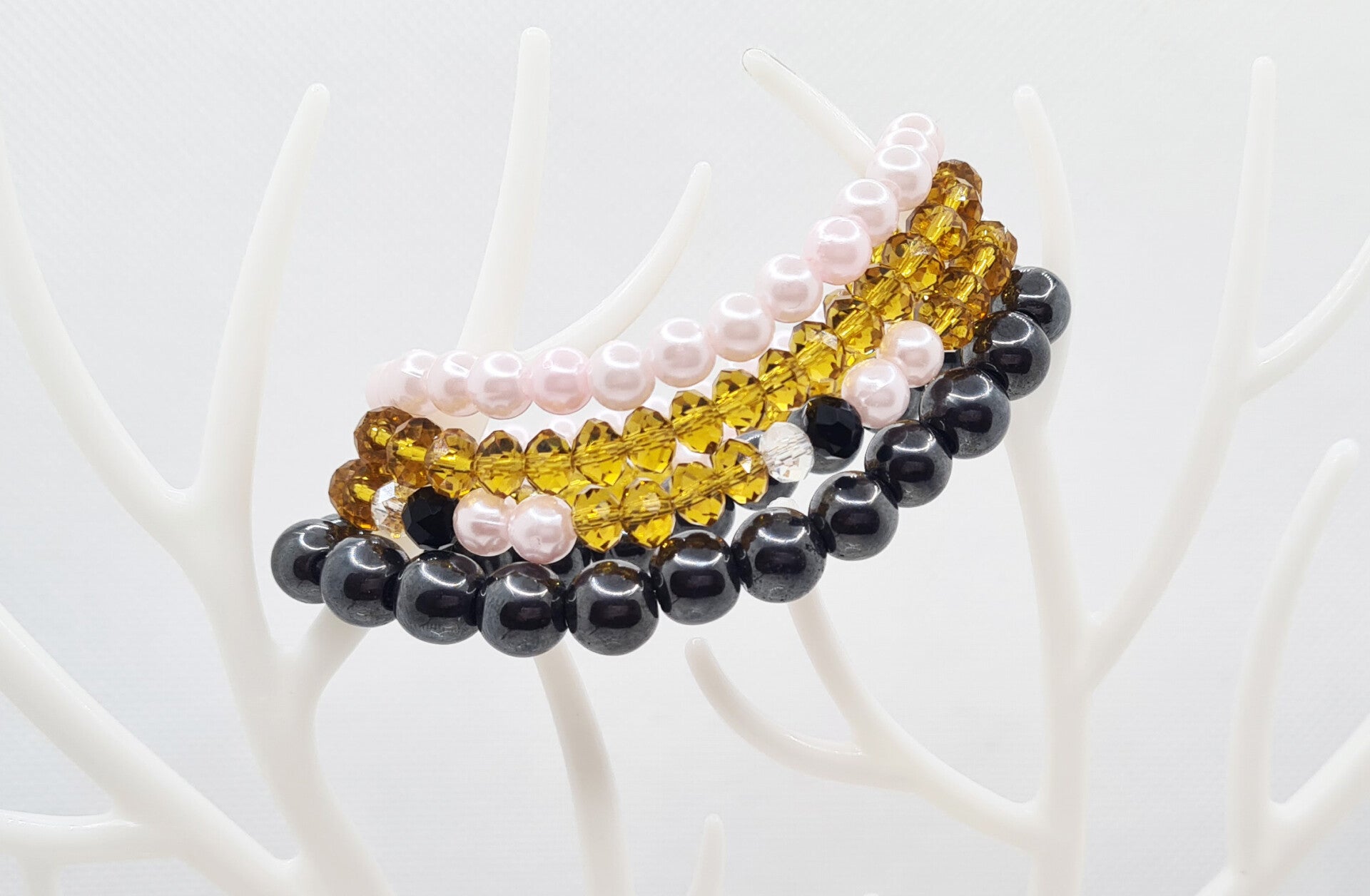 Set 4  Braccialetti  Stile Bohemian Decorati con Perline