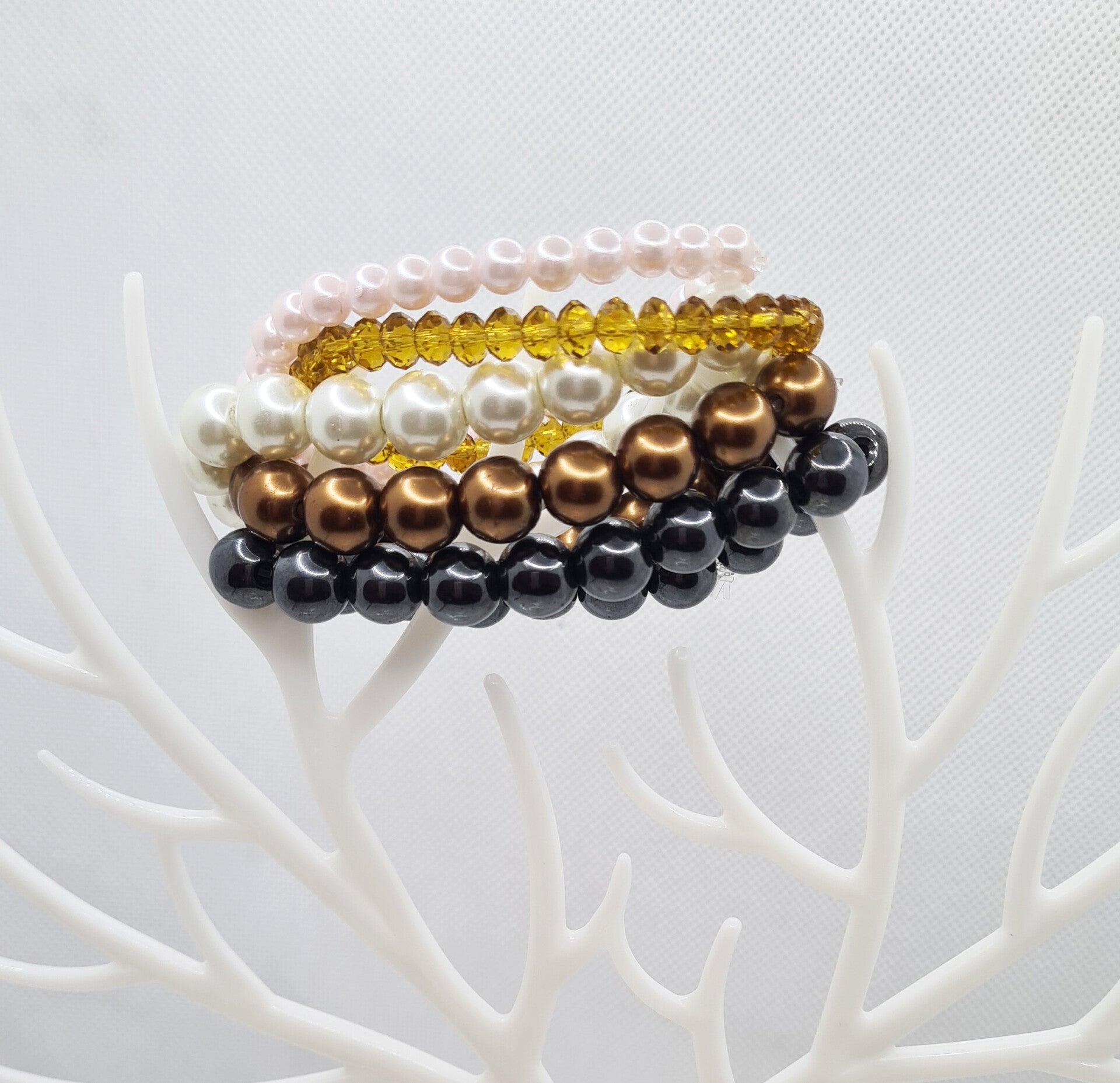 Set 5 Braccialetti Stile Bohemian Decorati  con  Perline