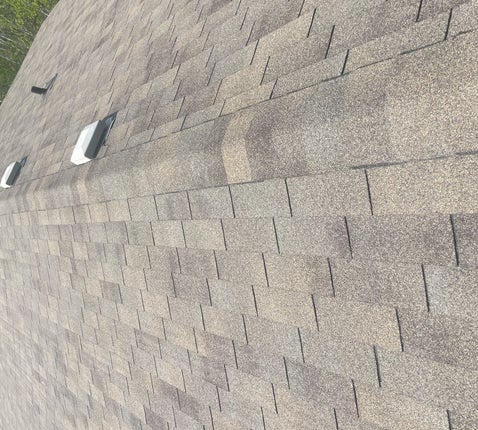 Aging roof shingles in Winnipeg before GoNano rejuvenation treatment