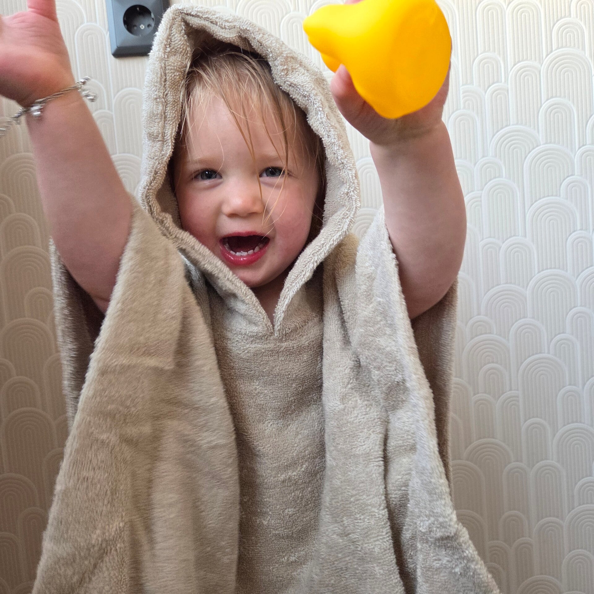 Badponcho 1 tot 4 jaar - Beige