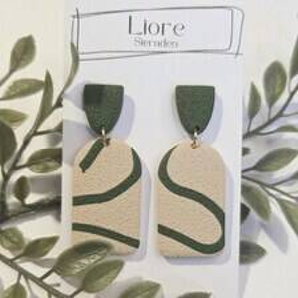 Olive | Polymeerklei oorbellen