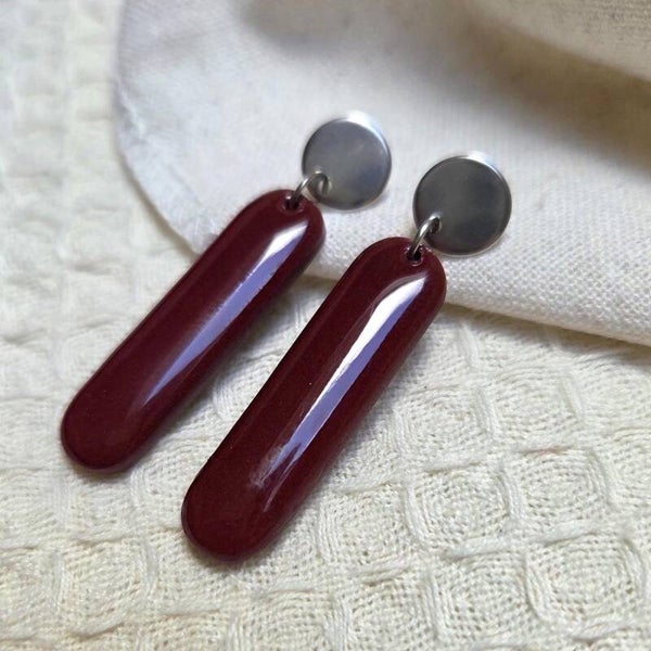Sienna | Bordeaux oorbellen