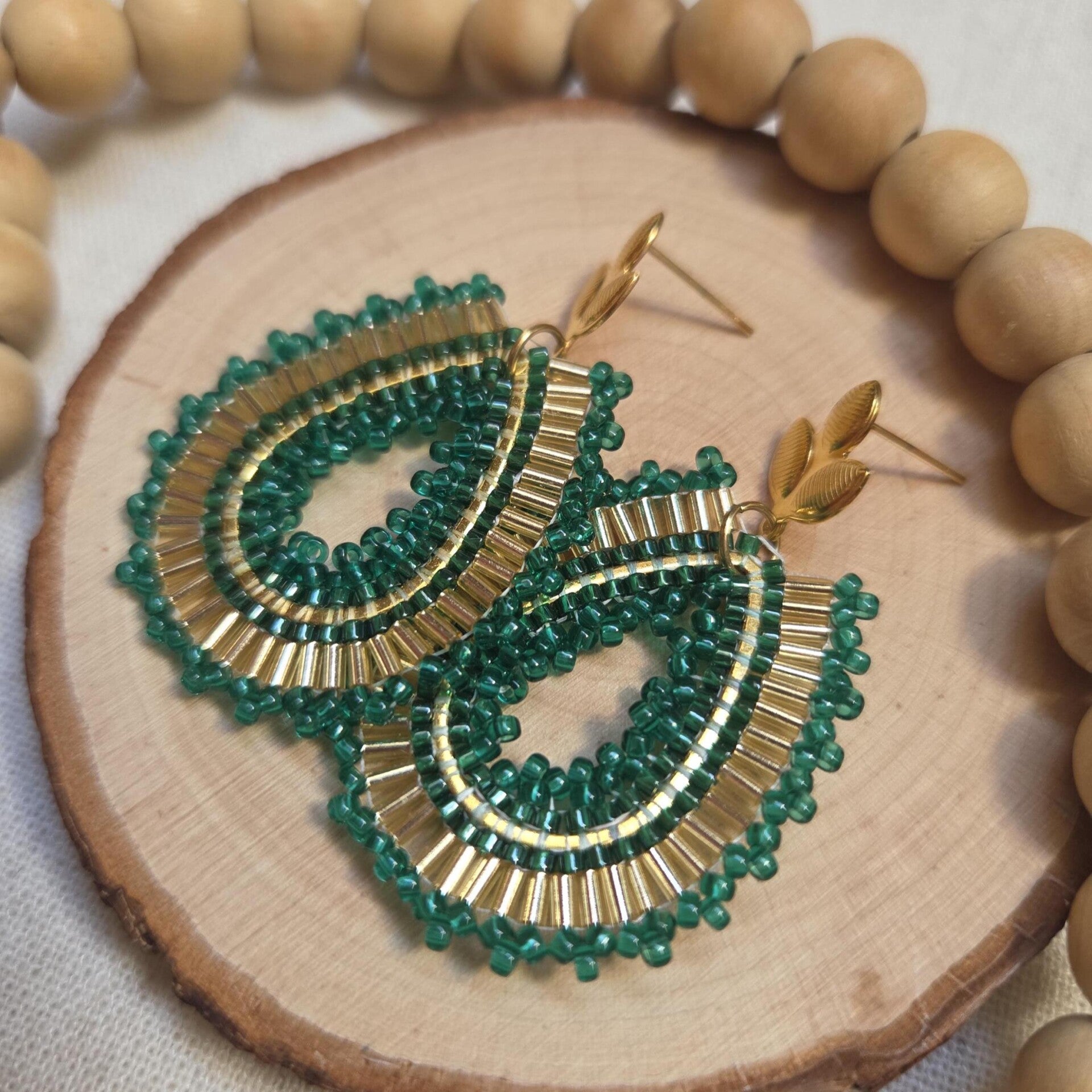 Emerald | Druppelstatement oorbellen