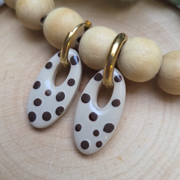 Lune | Stippen oorbellen