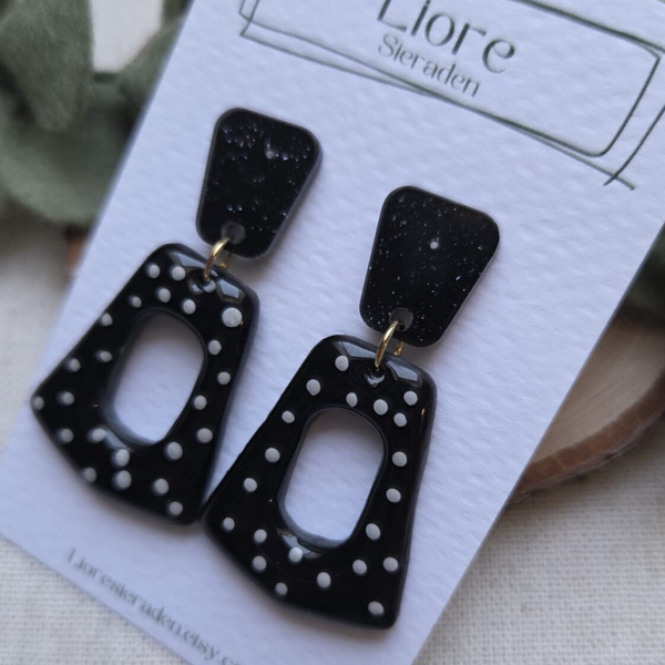 Lenn | Polka dot oorbellen