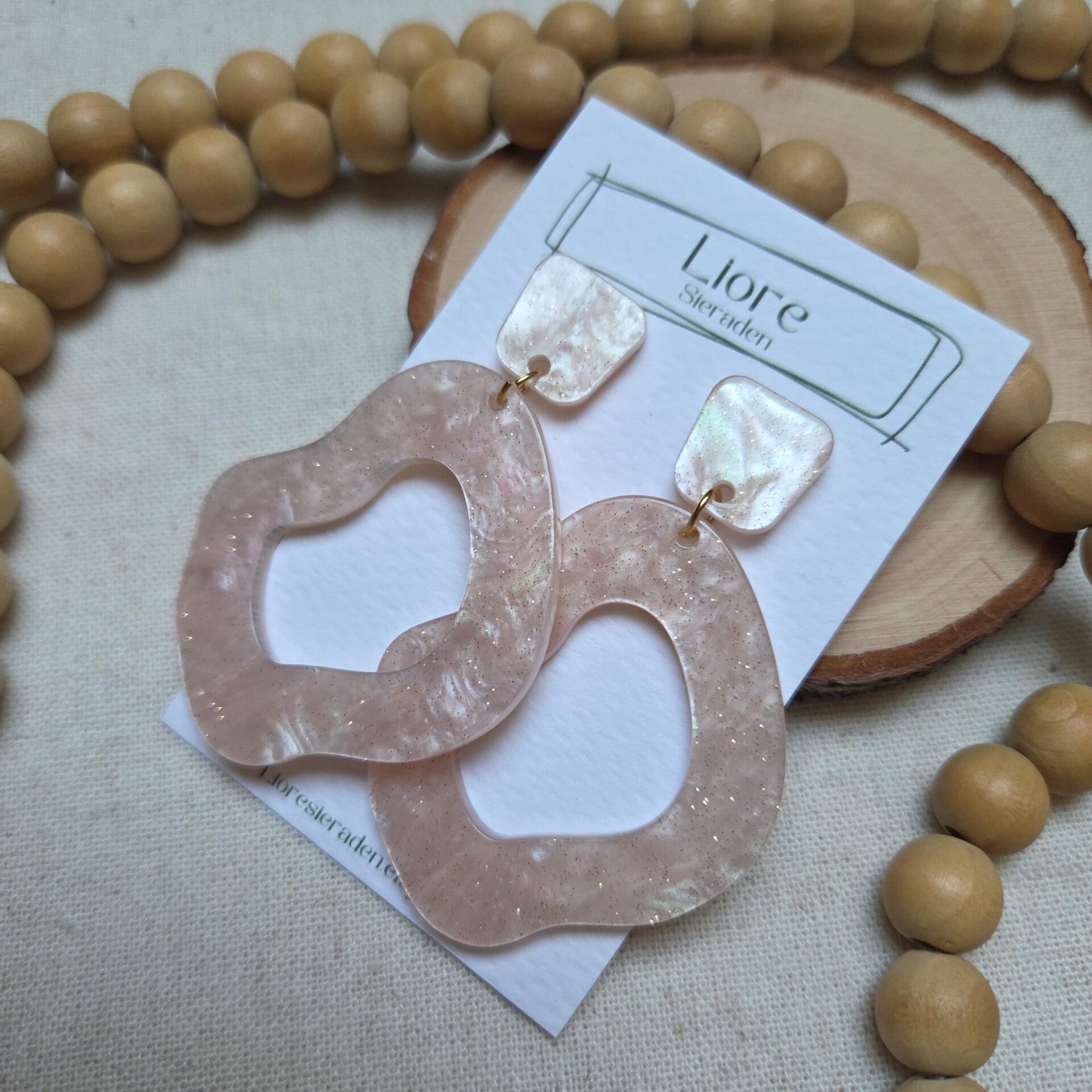 Mona | Glitter resin oorbellen
