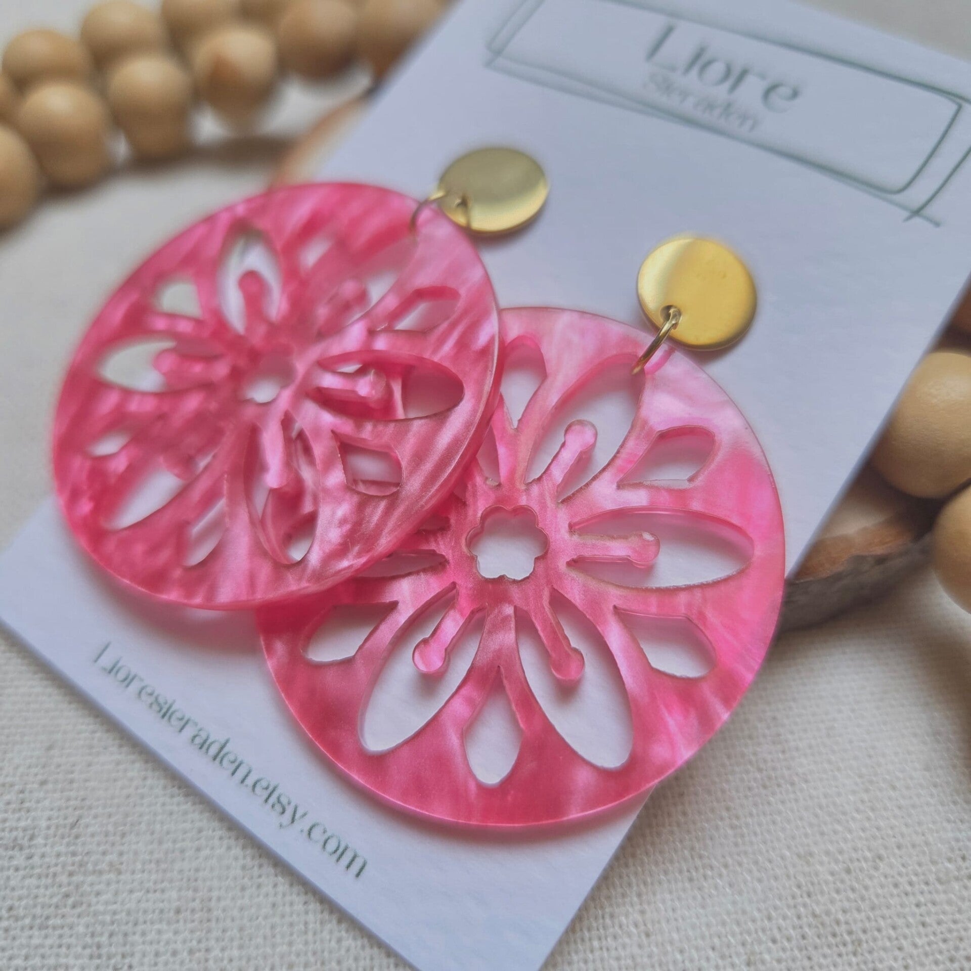 Trixie | Resin bloemen oorbellen