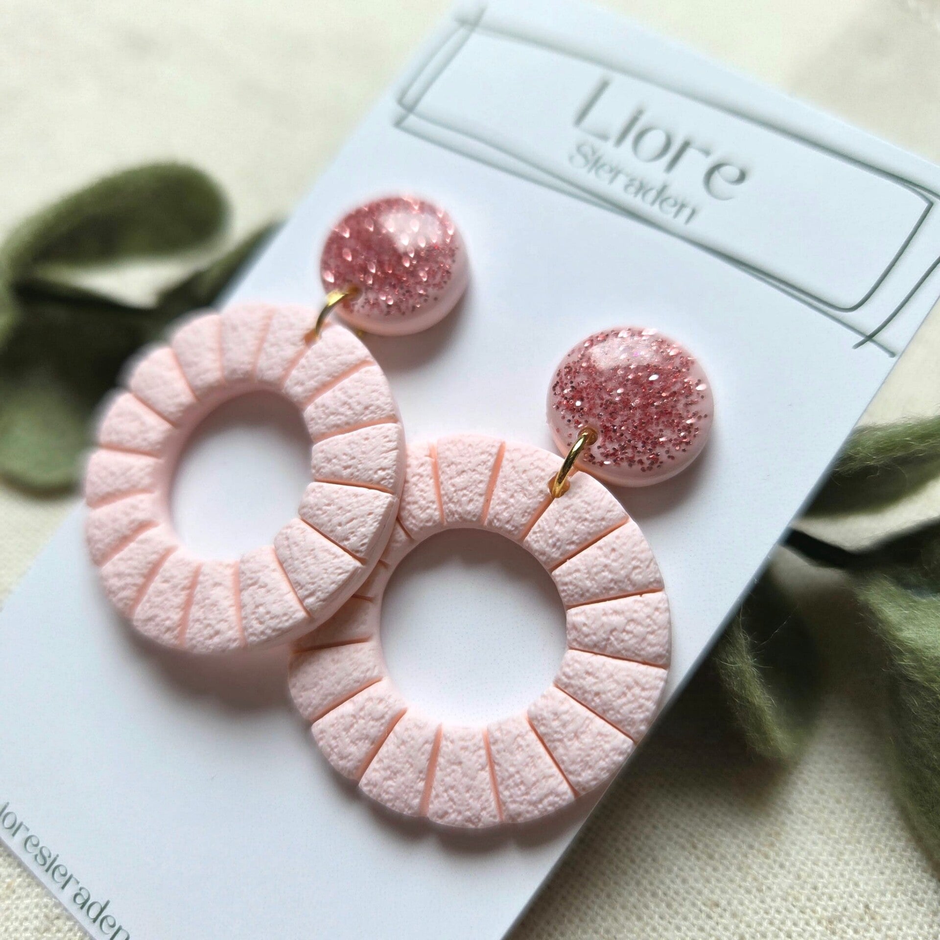 Lene | Glitter oorbellen