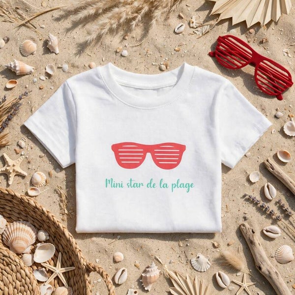 Tee-shirt "Mini star de la plage"