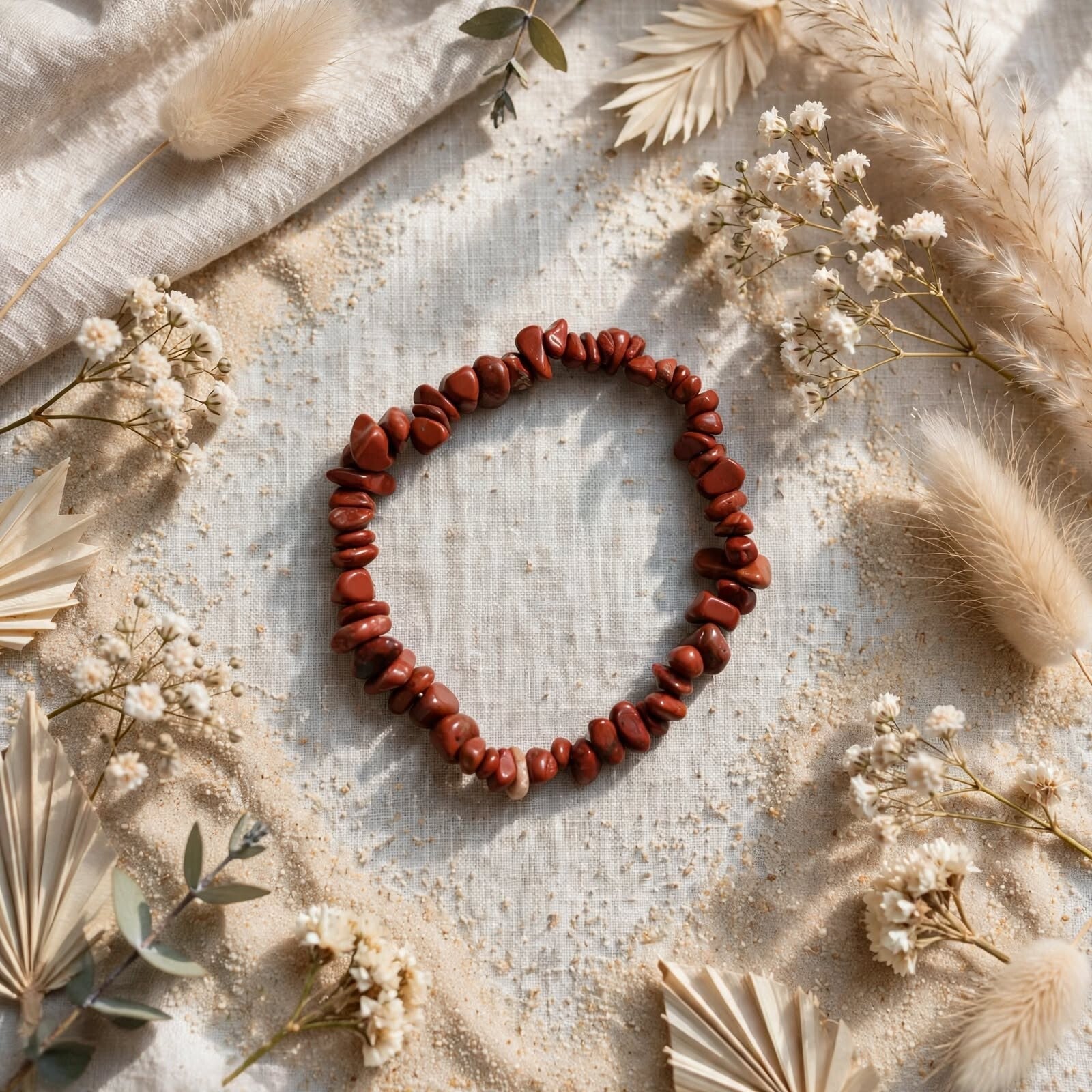 Bracelets en perles chips Acajou