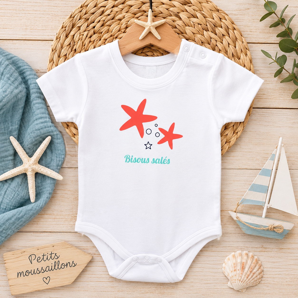 Body Bébé " Bisous salés "