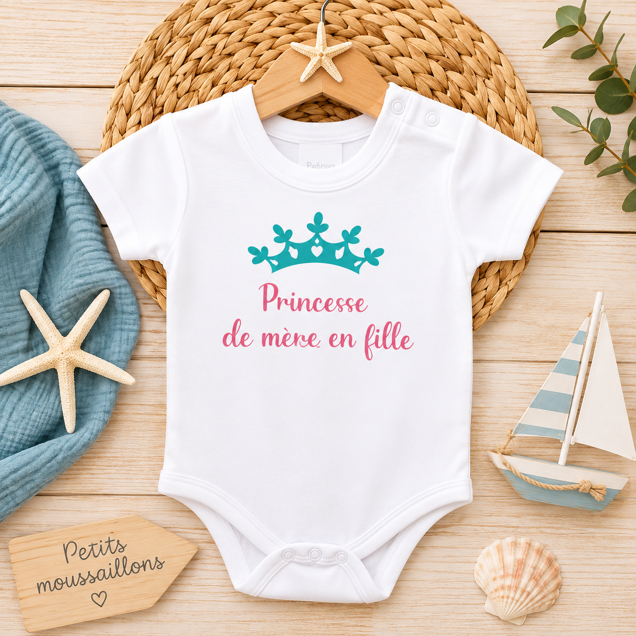 Body Bébé " Princesse de mère en fille "