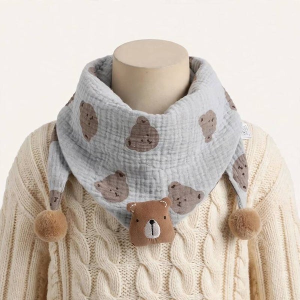 Bandana écharpe enfant bleu