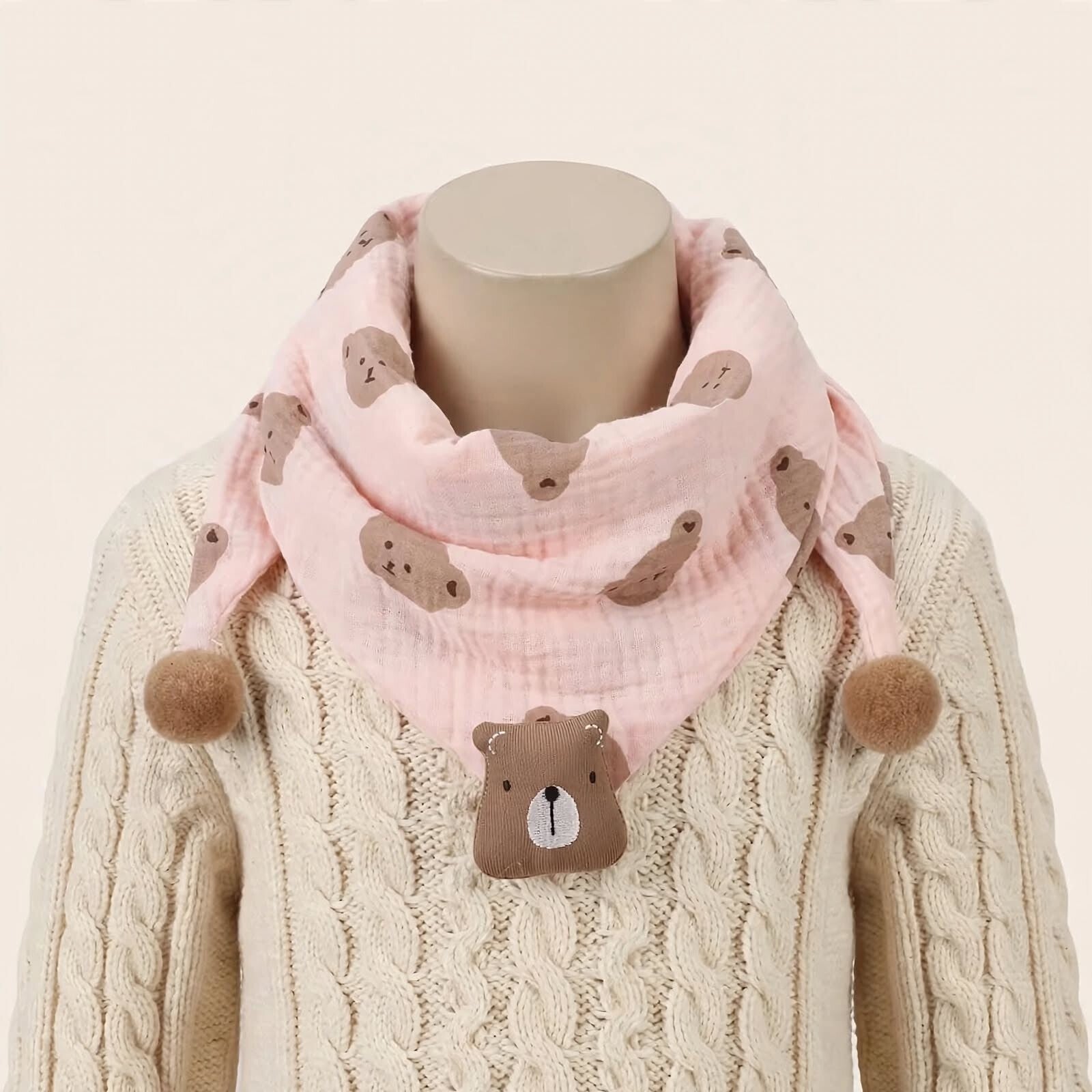 Bandana écharpe enfant rose