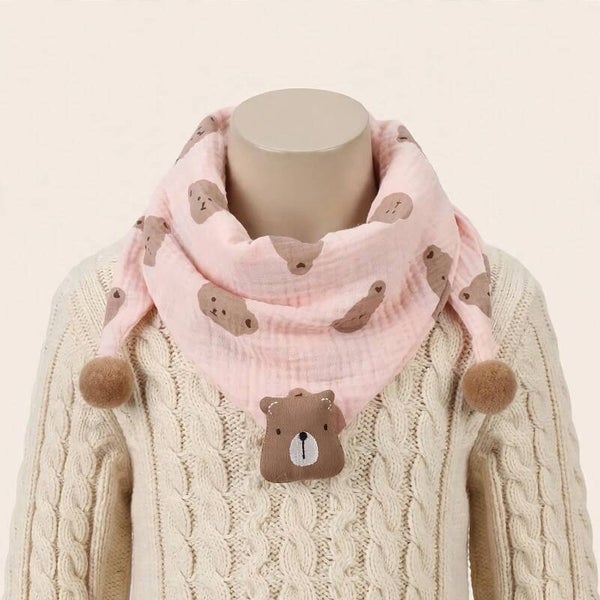 Bandana écharpe enfant rose