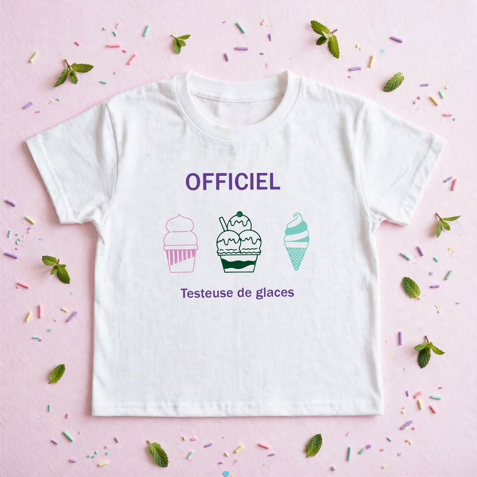 Tee-shirt "Officiel Testeuse de glaces"