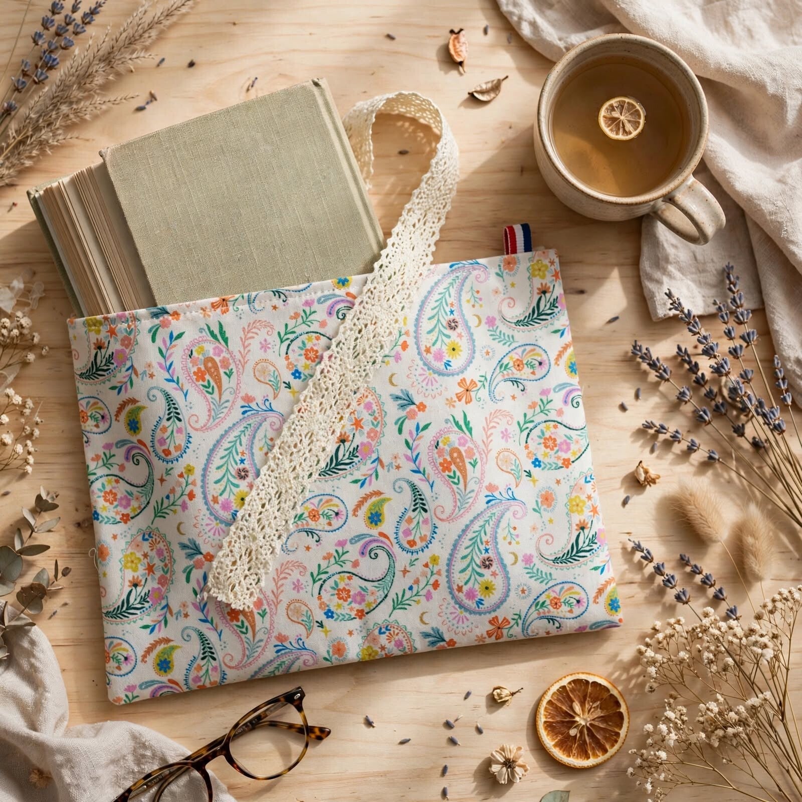 Pochette à livre de poche arabesque