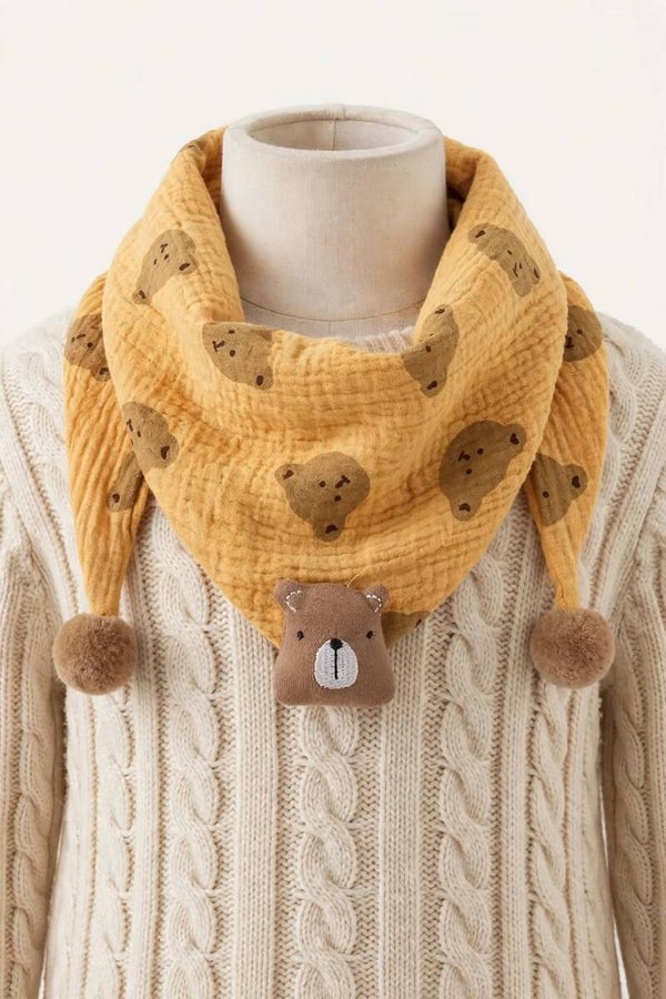 Bandana écharpe enfant moutarde