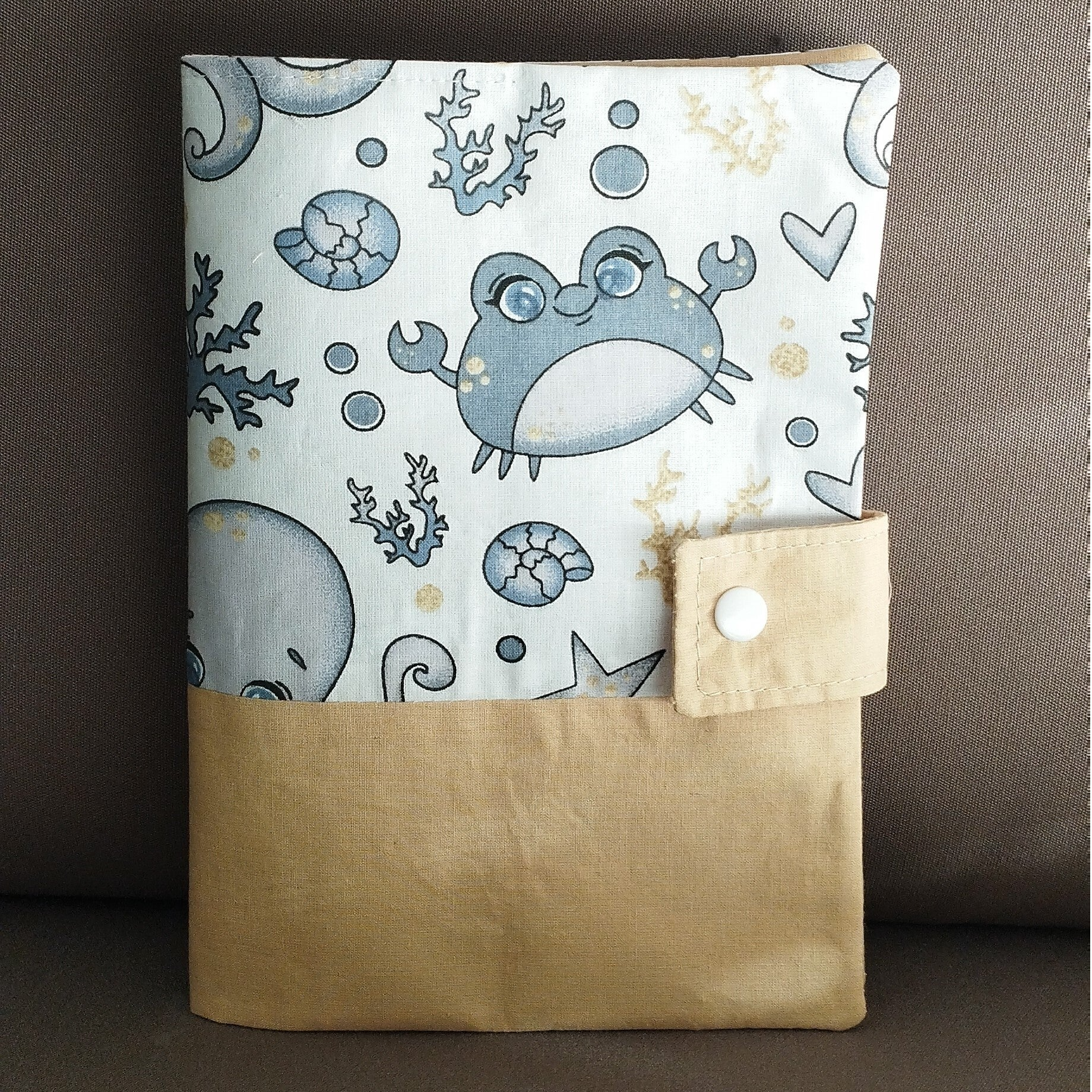 Protège-carnet de santé Poulpes et crabes