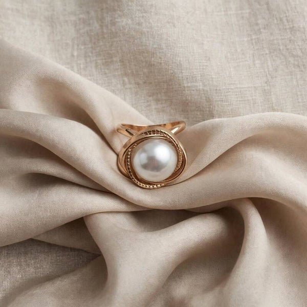 Attache-foulard bague perle