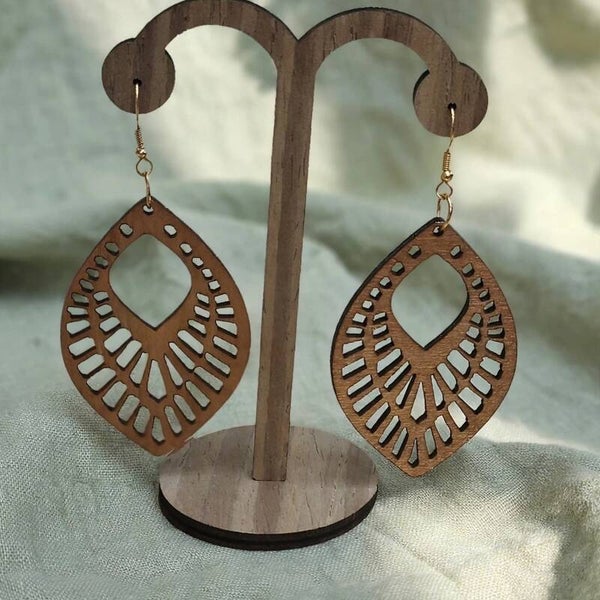 Boucles d'oreilles en bois Camel