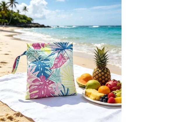 Pochette imperméable multicolore feuilles