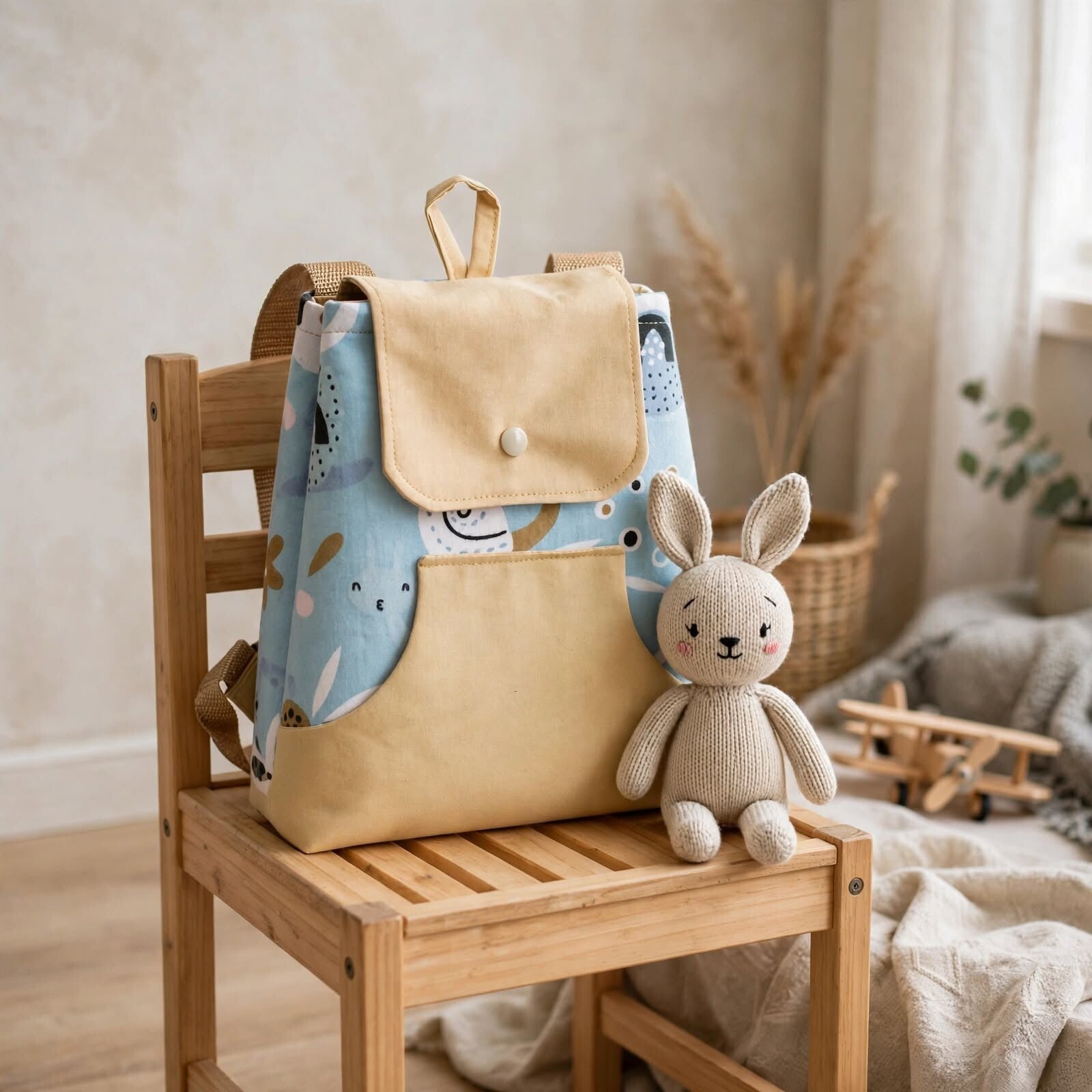 Sac à doudou ou sac à dos maternelle "Escargots"