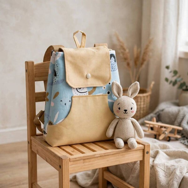 Sac à doudou ou sac à dos maternelle "Escargots"