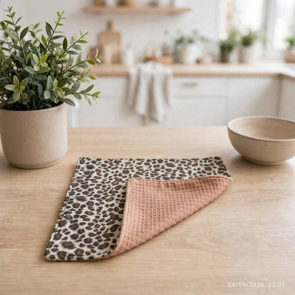 Essuie tout lavable et réutilisable Léopard