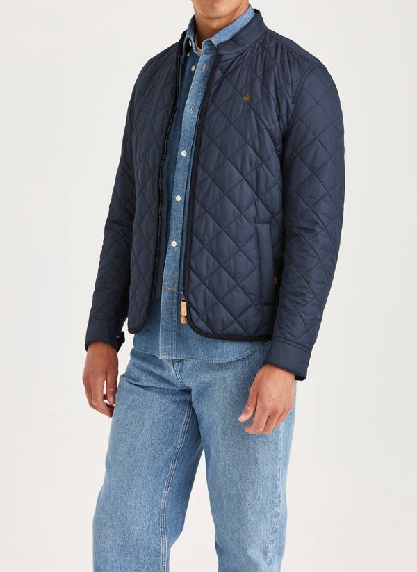 Morris Stockholm Teddy Quilted Jacket Old Blue
