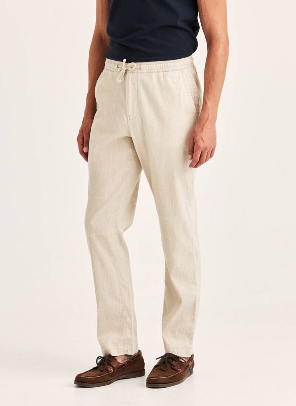 Morris Stockholm Fenix Linen Trouser Off White