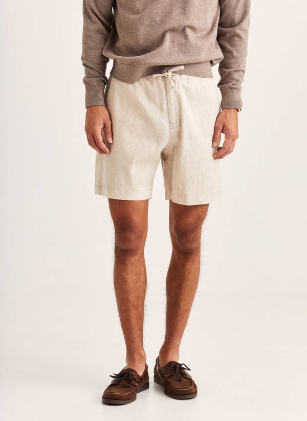 Morris Stockholm Fenix Linen Shorts Off white