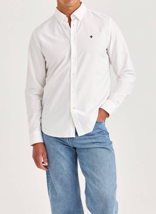 Morris Stockholm Oxford Button Down Shirt White