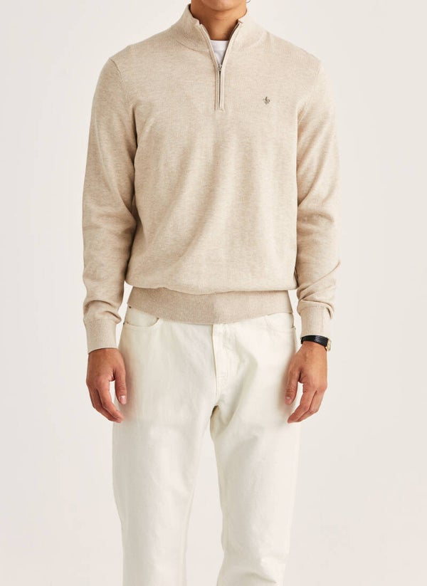 Morris Stockholm Riley Half Zip Khaki