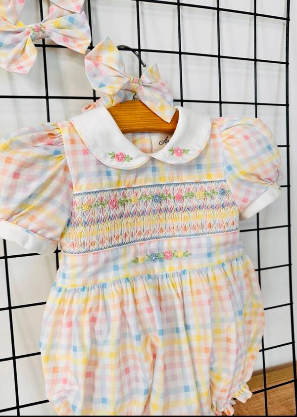 Checkered Multi Coloured Romper