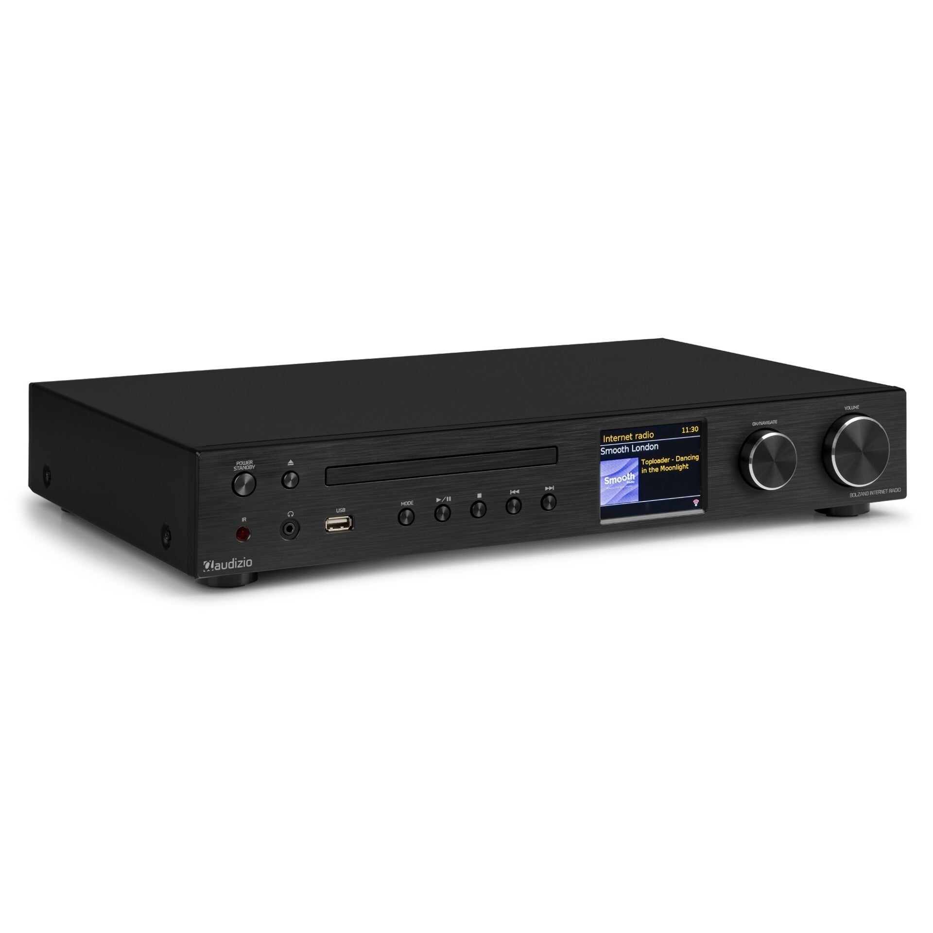 Audizio  Bolzano Internet Receiver with Amplifier, DAB+ and CD Player Black