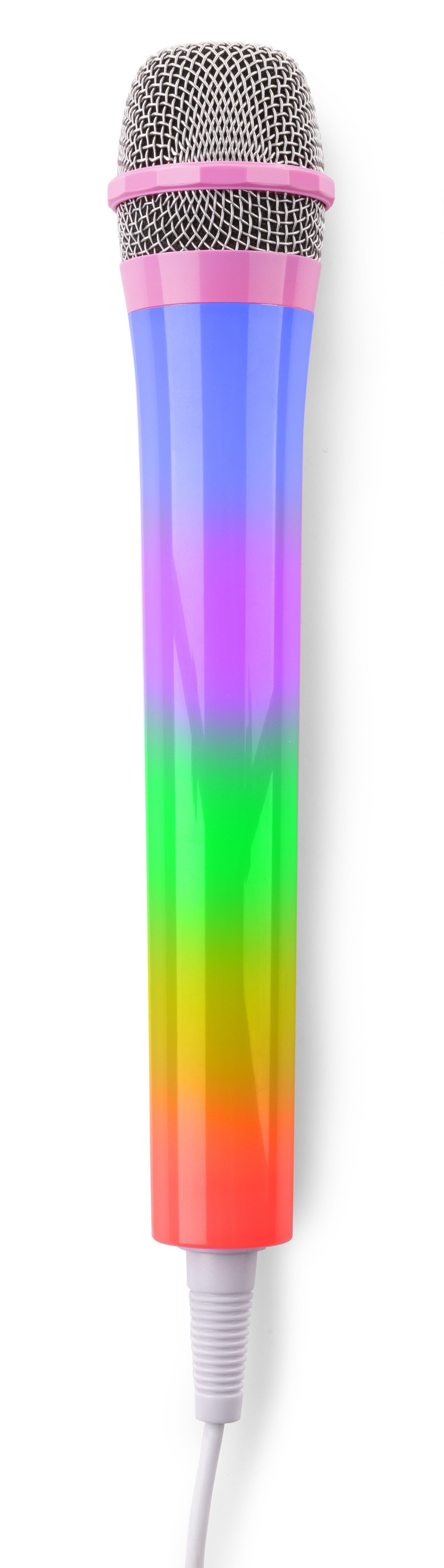 KMD55P Karaoke Microphone with RGB Lighting Pink