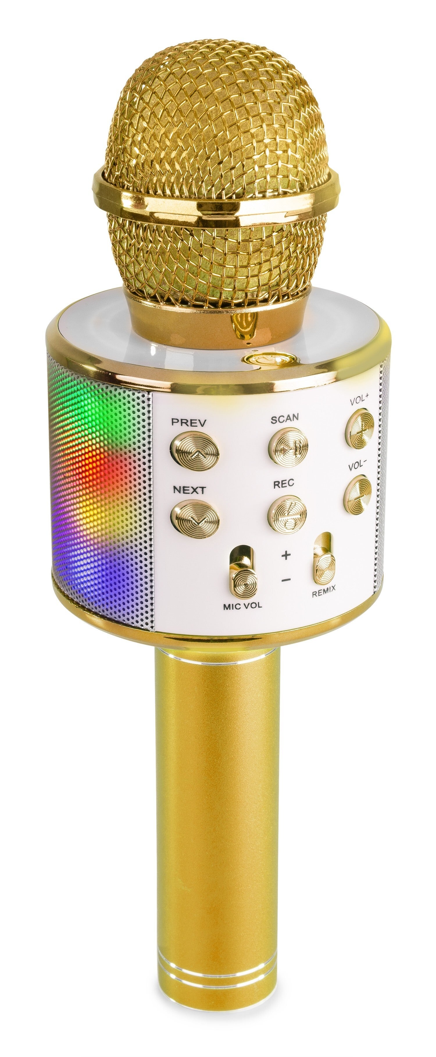 KM15G Karaoke Mic with speaker and LED light BT/MP3 LED
