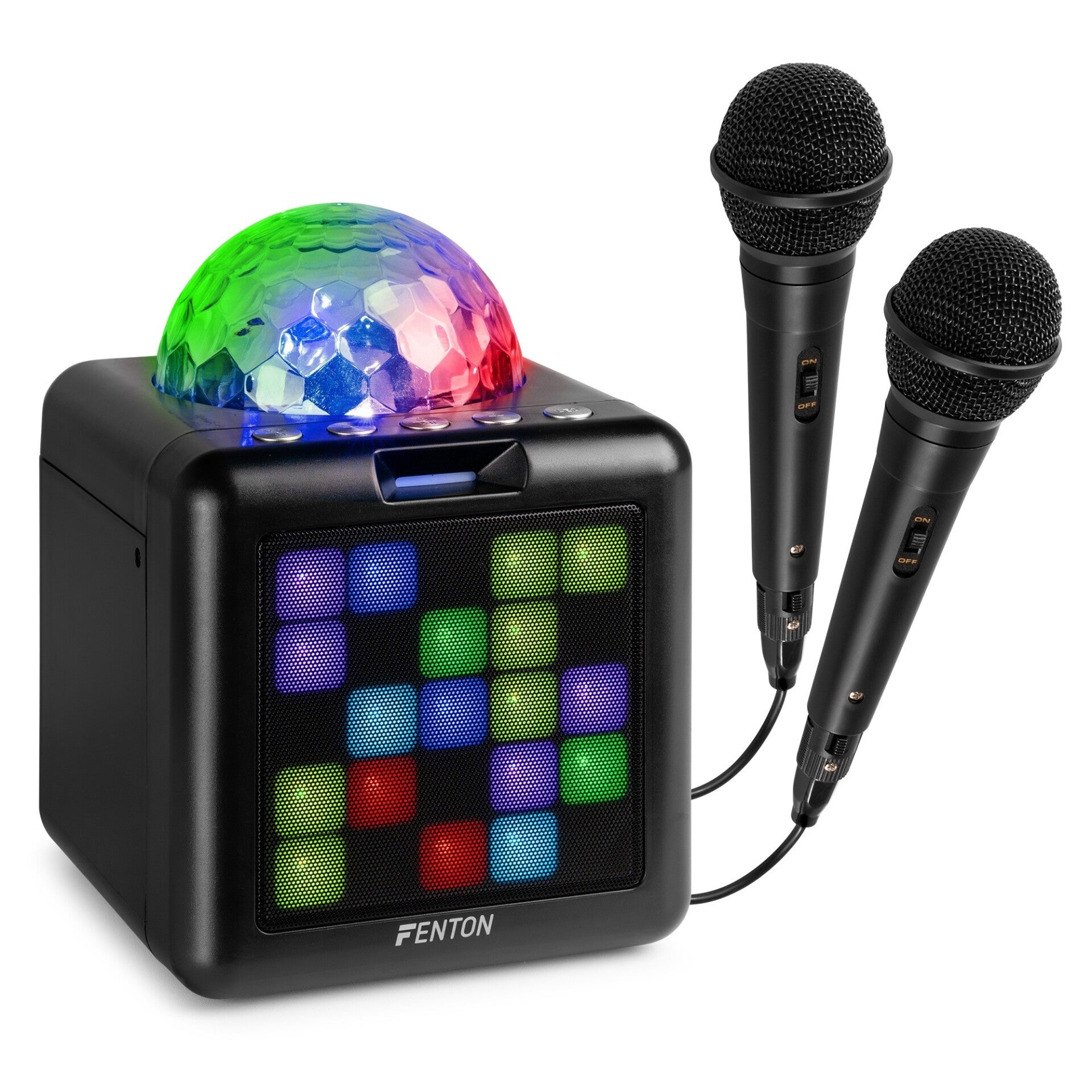 KAR15B Karaoke Speaker with 2 microphones Black